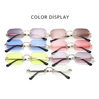 Lunettes de soleil carrées rétro Everglint, style européen et américain, sans monture, tendance et originales