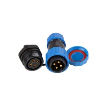 Connexion à vis sans soudure IP68 TY20 écrou arrière 4Pin 25A montage sur panneau mâle femelle prise de courant circulaire connecteur étanche