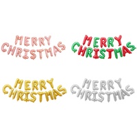 Ballons de noël en papier d'aluminium, 16 pouces, joyeux noël, lettre, bannière, décoration de noël, Ballons en Mylar