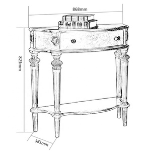 <strong>Rustic</strong>/Shabby Chic Wooden Hallway <strong>Console</strong> <strong>Table</strong>/White Cedar 151cm - Product Image 6