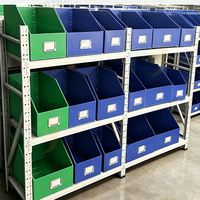 Bacs de tri empilables personnalisés en plastique ondulé PP pour le stockage sur étagère en entrepôt, boîtes de rangement réutilisables en Coroplast