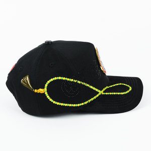 In Stock personalizzato 5 pannelli corddos Tumbados cappellino da Baseball con strass ricamato In Suede ricamato 3d ricamo G5 indit cappello da barba - Product Image 2