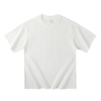 Kaos Pria 300gsm 100% Katun Berat, Sablon, Lengan Pendek, O-Neck, Longgar, Polos, Kasual, Streetwear, Bernapas