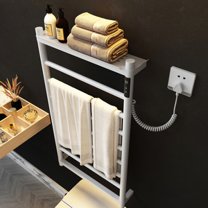 Haut de gamme PVD Surface étanche chauffe-serviettes montage mural électrique <span class=keywords><strong>eau</strong></span> chauffée porte-serviettes avec minuterie Thermostat - Product Image 5