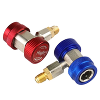Raccord rapide en fluor pour automobile Climatiseur de voiture R134A Adaptateur haut/bas Raccord rapide Accessoires automobiles