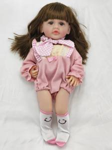 55cm lindo pelo largo plástico suave hermosa ropa con calcetines simulación muñeca <span class=keywords><strong>reborn</strong></span> - Product Image 3