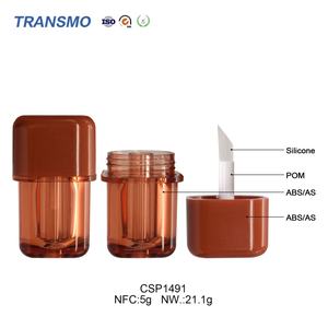 Tubes de gloss à lèvres personnalisables avec logo, contenants cosmétiques vides en plastique avec pinceau, capacité 5g, bouchon à vis pour application de blush - Product Image 3