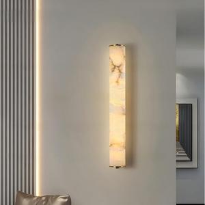 Moderno <span class=keywords><strong>LED</strong></span> bianco marmo pendente luce alabastro camera da letto interna lampadario con lampade da parete per comodino - Product Image 1