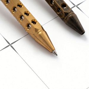 Wholesale Custom Logo 1.0Mm Vintage Brass Metal-Banded Twist-Action Ballpoint Business Gift <b>Pen</b> - Product Image 3