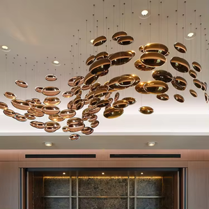 Customized <b>Large</b> Lighting Villa Lobby Hotel Modern Egg Shaped Art Luxury Ceiling Chandeliers - Product Image 4