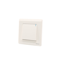 ABUK OEM UK Standard Conception simple Panneau en plastique blanc Matériau 4Gang 2 voies Power Light House Mur électrique Interrupteur unique