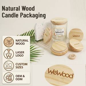 Tapa de Madera Natural para Velas WeWood de Vietnam, Estética Minimalista, Solución de Embalaje Sostenible para Marcas de Velas de Lujo - Product Image 2