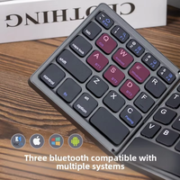 2026 Keyboard Portabel Mini Nirkabel Bluetooth Lipat dengan Touchpad untuk Penggunaan Perjalanan