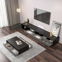 Table basse rectangulaire en bois en promotion, avec grand tiroir de rangement, table à thé, table centrale pour salon, ensemble de meuble TV