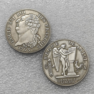 Pièces de monnaie commémoratives de style antique <span class=keywords><strong>FRANCE</strong></span> LOUIS ECU <span class=keywords><strong>1793</strong></span>-A, cadeaux, décoration de la maison - Product Image 1