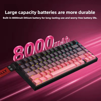 Beat Keyboard komputer seri 75 kustom, Keyboard bermain game seri 0.1ms 8k tingkat suara latensi rendah saklar magnetik