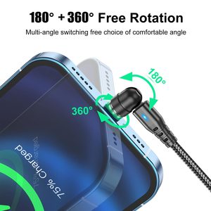 Kabel USB magnetik 540 kualitas tinggi, 2M 3A pengisian cepat bentuk L kabel lurus kompatibel hadiah promosi bisnis - Product Image 5