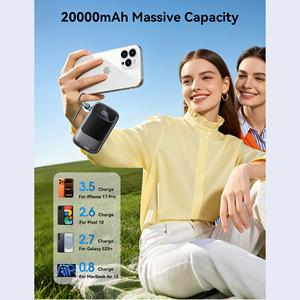 พาวเวอร์แบงค์พกพา 20000mAh 45W ชาร์จเร็ว พร้อมสายในตัว ชนิด Type C รองรับการชาร์จเข้าและออก ช่องเสียบอเนกประสงค์ - Product Image 4