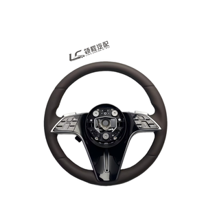 Volant en cuir pour Mercedes Benz Classe C pour W211 W212 C117 C118 W251 W204 W205 <span class=keywords><strong>C63s</strong></span> Comfort Sport Butterfly Maybach - Product Image 1