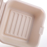Disposable Lunch Box Trendy Cake Box Hand-Painted Biodegradable Microwaveable Hamburger Box Takeout Packaging Model 001