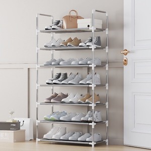 Étagère à chaussures moderne en métal à trois niveaux pour salon, entrée de maison, rangement, petit bureau pliable, utilisation en dortoir - Product Image 5