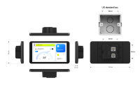 Panel de Pared Android de 5.5 Pulgadas con Ethernet PoE RS485 USB-C, Brillo Automático, Panel de Control Inteligente para el Hogar, Montado en la Pared