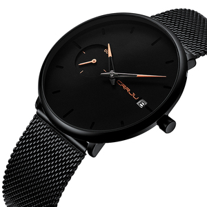Reloj Deportivo Casual Unisex con Correa de Malla, Diseño Minimalista Único, Manecillas Rojas/Azules/Amarillas, Calendario, Resistente al Agua, para Estudiantes - Product Image 2