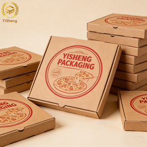 Boîte à pizza en carton ondulé Kraft, grande, petite, mini, 8, 14, 18 pouces, impression UV pour pizzeria à emporter - Product Image 3