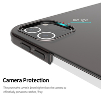 Étui pour iPad Pro 12.9 2021 personnalisé, écologique, anti-chute, résistant aux chocs, anti-poussière, en TPU et PC, finition mate translucide, échantillon gratuit