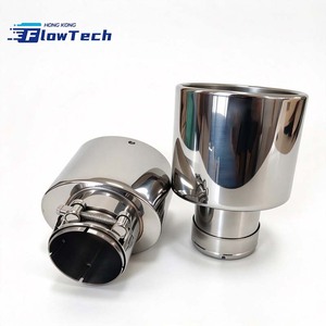 ปลายท่อไอเสีย FlowTech SS304 รูปวงรี ขนาด 170x125x75 มม. ช่องทางเข้า 63 มม. สำหรับ Mercedes-Benz W204 C200 C260 C300 C63 AMG แบบปลายท่อเดี่ยว - Product Image 5