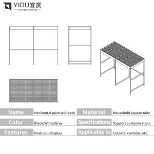Giá Trưng Bày Thảm Trượt Nằm Ngang Giá Trưng Bày Thảm Cao Su Loại Xoay Trang Trưng Bày Bằng Kim Loại - Product Image 2