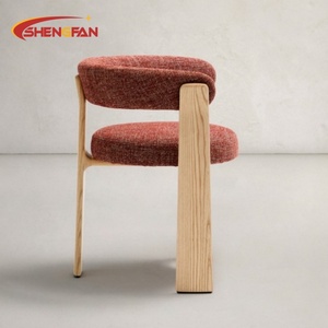 Ensemble de <span class=keywords><strong>2</strong></span> <span class=keywords><strong>chaises</strong></span> de salle à manger modernes, <span class=keywords><strong>chaises</strong></span> de cuisine rembourrées <span class=keywords><strong>rouges</strong></span> avec pieds en bois massif noyer, chaise pour salle à manger, hôtel, café, événement - Product Image 3