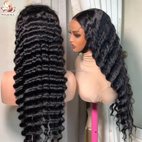 Cheveux vierges vietnamiens non traités, donneur unique, fermeture en dentelle HD 5x5, frontal double trame, vague profonde lâche, cheveux humains, perruque sans colle