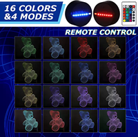 Lampe d'illusion OEM, lampe de nuit LED, base tactile, télécommande, lampe décorative de chambre, originalité, RGB, lampe cadeau, USB, lampe acrylique 3D
