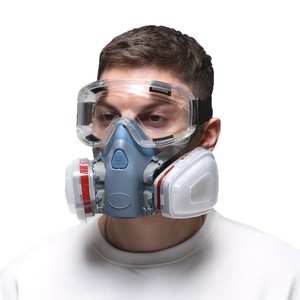 Masque respiratoire Tao Shield demi-visage, filtre au formaldéhyde et à l'ammoniac, masque en silicone réutilisable, protection chimique - Product Image 1
