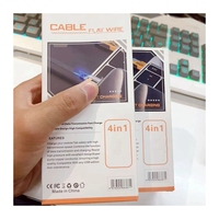 Kabel USB pengisi daya cepat, kabel Data Usb kepang untuk semua ponsel kualitas tinggi Pd 27w hingga 65w nilon 4 in 1 PVC
