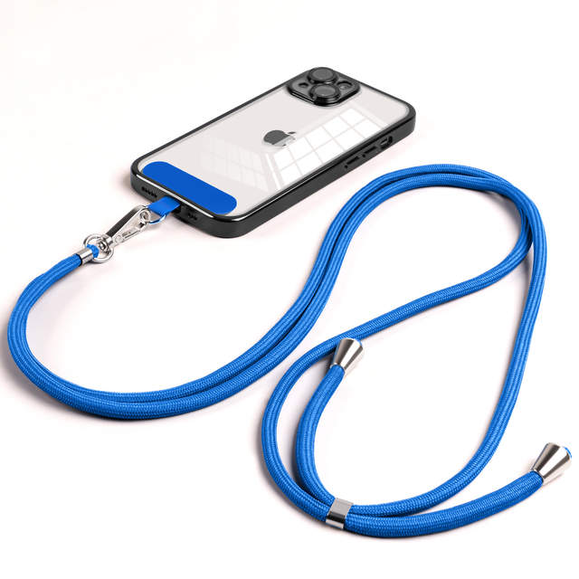 Universal Nylon Cell Phone Lanyard Adjustable Polyester Neck Strap Charm Chain Crossbody Compatible with Full Smartphones