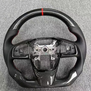 พวงมาลัยคาร์บอนไฟเบอร์แบบกำหนดเองสำหรับ Honda Civic (FB) - Product Image 2