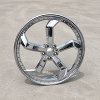 Nouvelles jantes en alliage d'aluminium forgé à 5 branches, à profil profond, finition noir mat, 26 pouces, haute performance tout-terrain pour grands SUV