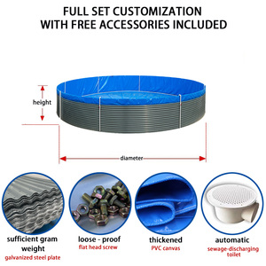 Laghetto <span class=keywords><strong>per</strong></span> Pesci Multifunzionale <span class=keywords><strong>per</strong></span> Giardino e Coltivazione di Ortaggi, Doppio Uso <span class=keywords><strong>per</strong></span> Stoccaggio <span class=keywords><strong>Acqua</strong></span> e Allevamento Pesci in Villa - Product Image 3