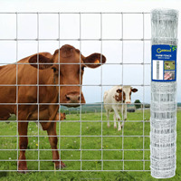 Clôture en treillis soudé carré galvanisé avec revêtement galvanisé et PVC, service de découpe pour bovins, cerfs, porcs, chèvres, chevaux