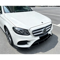 Lèvre de pare-chocs avant noir brillant pour Mercedes Benz W213 Classe E E260 E300 E43 AMG 2016 2017 2018 2019 2020 Spoiler avant