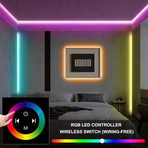 DC12V-24V タッチパネル LED 調光スイッチ 4A モノクロ/CCT/RGB/発光ダイオードストリップ ワイヤレスコントローラー 3 チャンネル 30M - Product Image 5