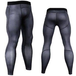 Mallas <span class=keywords><strong>de</strong></span> compresión planas para hombre, medias largas <span class=keywords><strong>de</strong></span> compresión, pantalones <span class=keywords><strong>de</strong></span> compresión, 4 agujas, licra, poliéster personalizado - Product Image 2