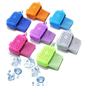 Toalla Deportiva al por Mayor de Secado Rápido, Absorbente de Sudor, de Microfibra, con Malla, para Correr, Yoga, Gimnasio, Personalizable, Refrescante, de Color Sólido - Product Image 5