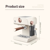 Macchine per caffè Espresso 20 Bar macchina per caffè Espresso in acciaio inossidabile con latte e schiuma a vapore bacchetta 0,8l serbatoio dell'acqua macchina per il caffè semiautomatica