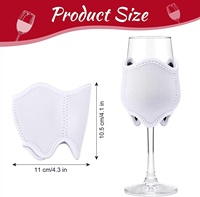 Refroidisseur de verre à vin en néoprène 3 mm blanc recyclable, personnalisé et créatif, de haute qualité, avec logo sur mesure pour cadeaux promotionnels et offres spéciales