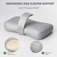 Oreiller de massage orthopédique avec mousse à mémoire de forme, doux, amovible et lavable en machine, soulagement de la sciatique, aide au sommeil pour le corps