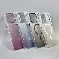 Coque de téléphone JOYBORODO B367 anti-traces de doigts à design dégradé pour iPhone 18 17 16 15 14 Pro Max, coque magnétique pour Samsung