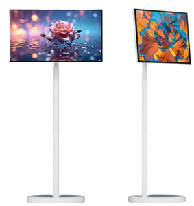 Soporte para TV LED con Altavoz Integrado, Pantalla 4K UHD, Gabinete Blanco, Interfaz Full HD 1080p, TV LED Portátil - Product Image 1